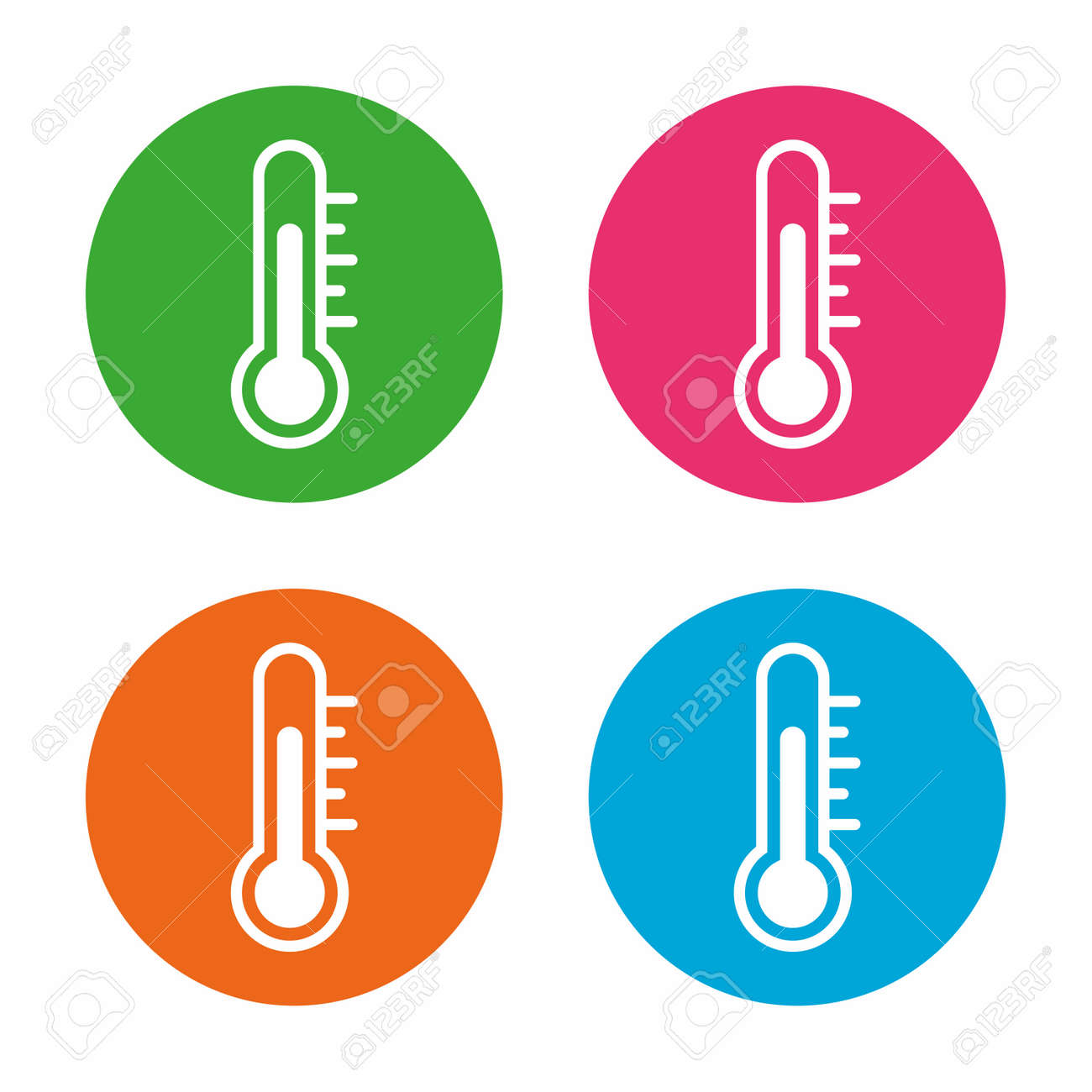 温度計のアイコンを設定のイラスト素材 ベクタ Image