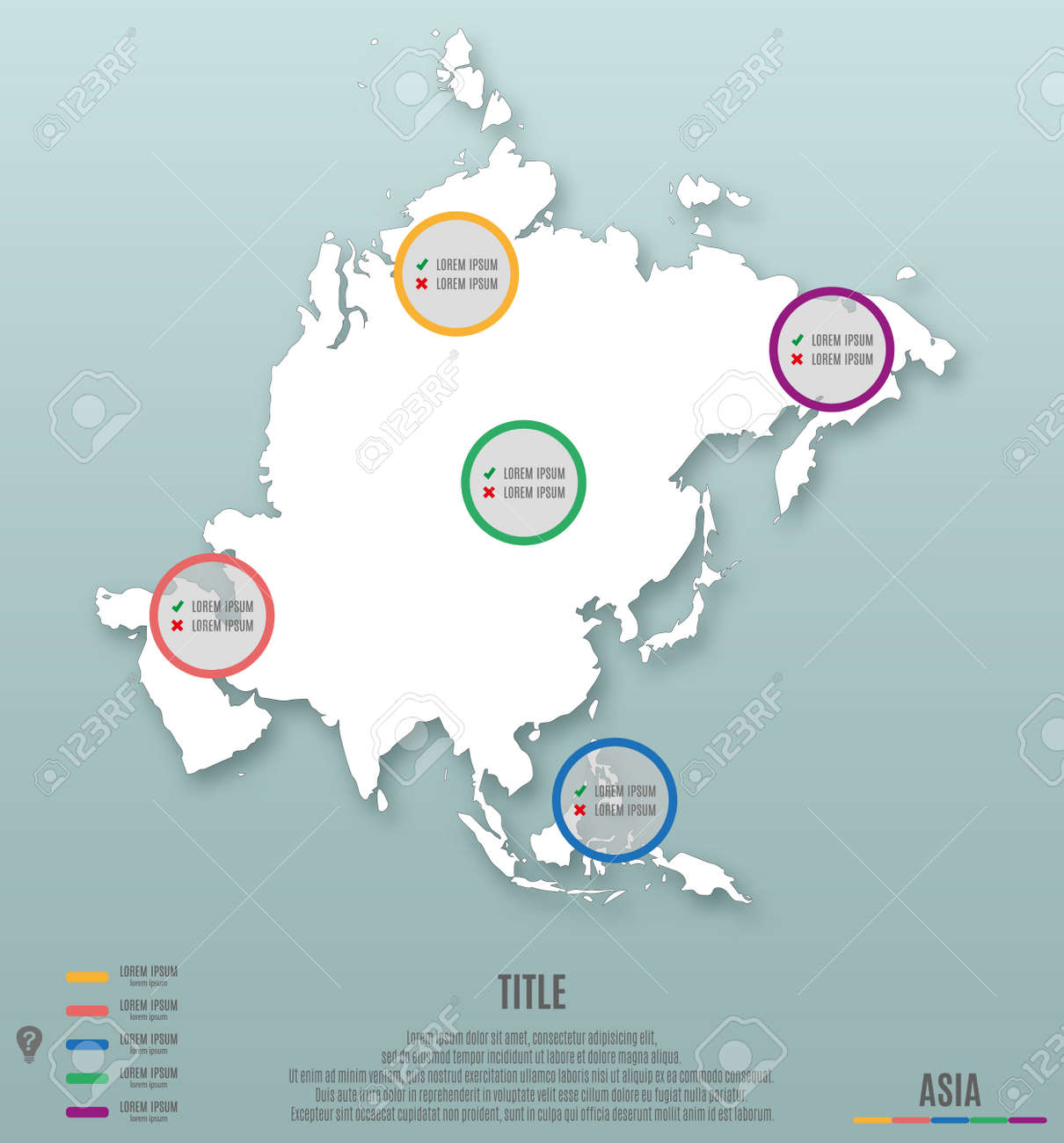 asia continent template for infographics vector illustration royalty continent template