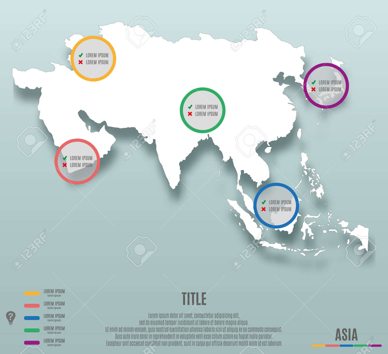asia continent template for infographics vector illustration royalty continent template