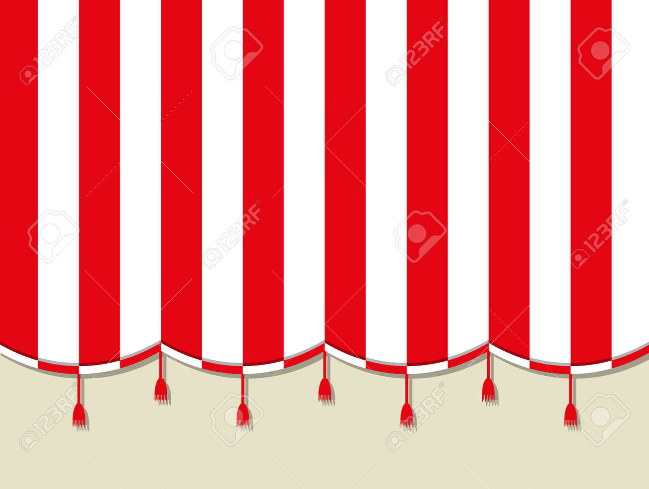 Blanc Rouge Théâtre Cirque Rideau. Illustration Vectorielle Dans Un ... Blanc Rouge Théâtre Cirque Rideau. Illustration Vectorielle Dans Un ...
