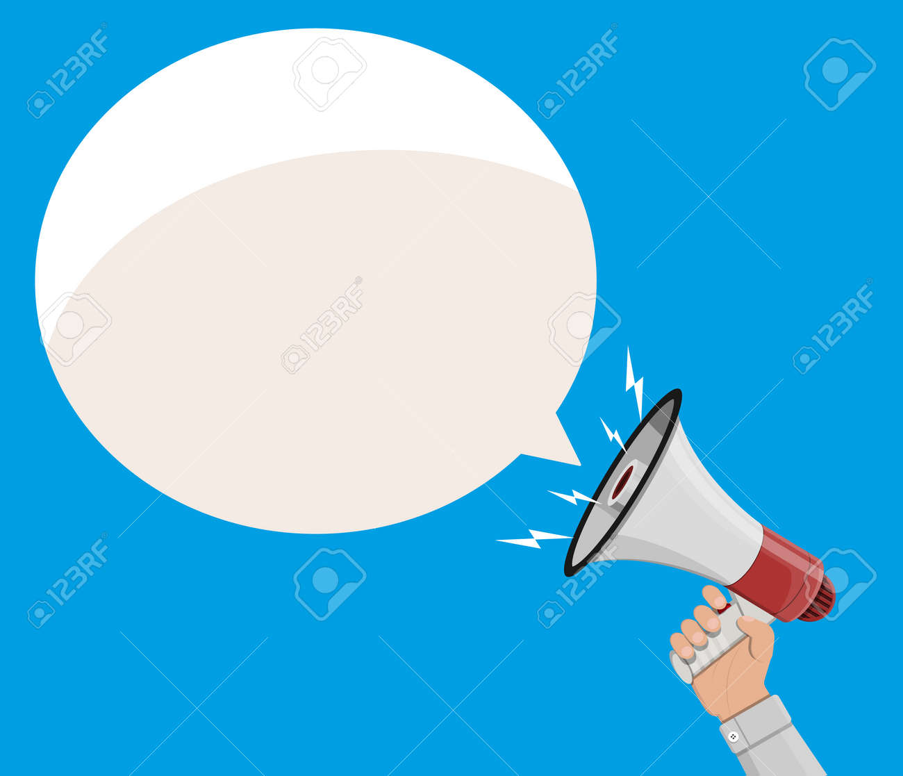 拡声器やメガホン 音声バルーン のイラスト素材 ベクタ Image