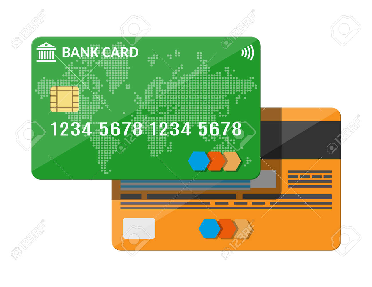bank card credit card template ロイヤリティフリークリップアート