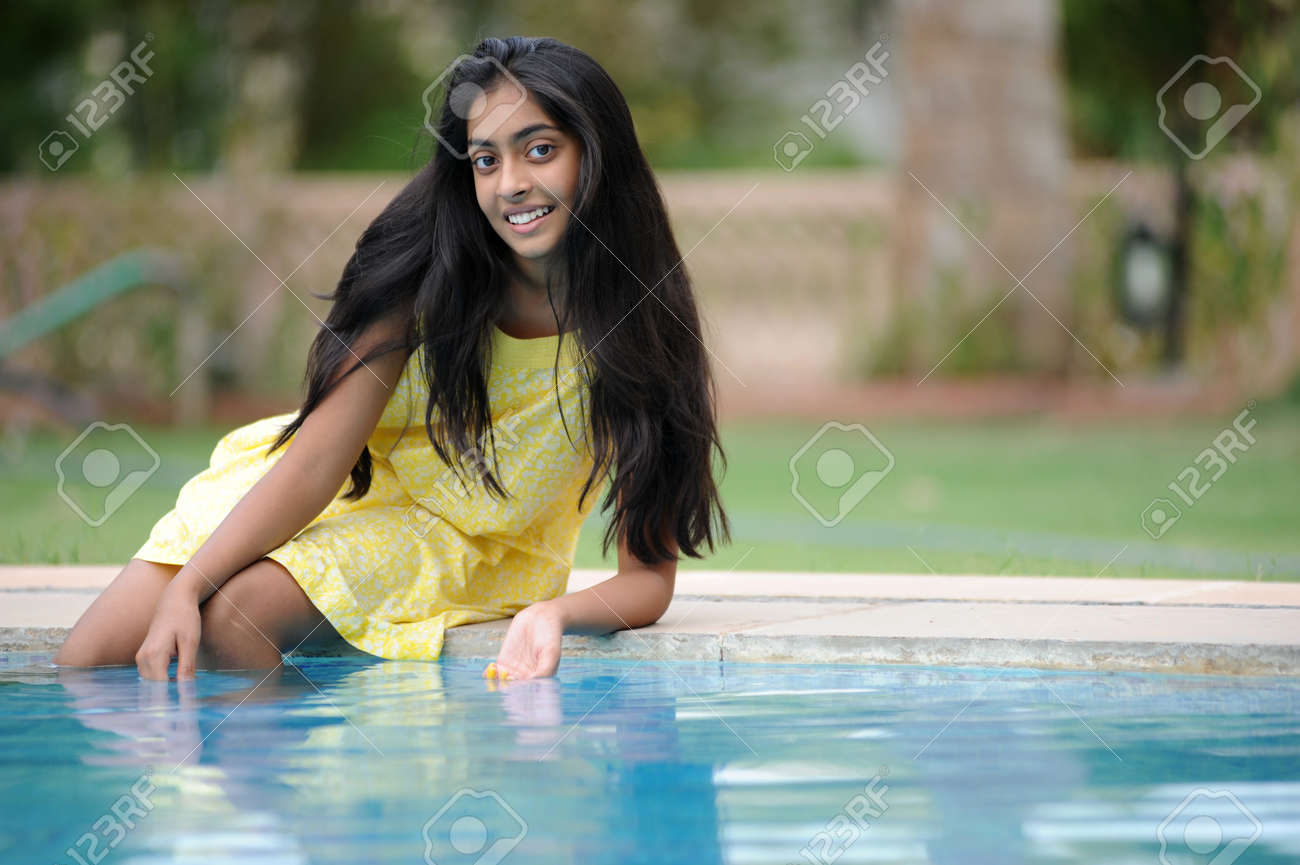 indian girl enjoying summer