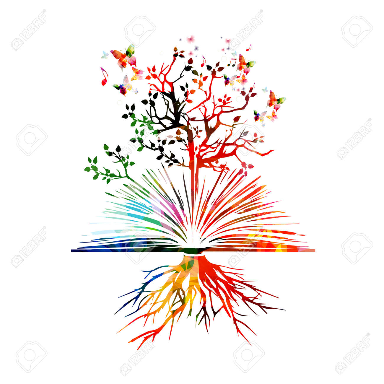 Colorful vector book with butterflies - 50243067 Colorful vector book with butterflies - 50243067