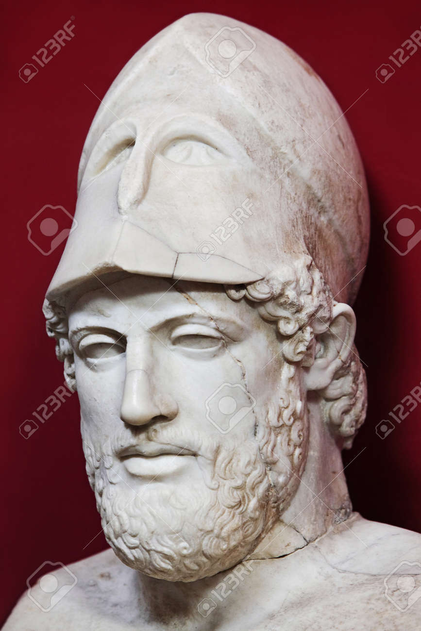 mármol antiguo busto de pericles estadista griego fotos retratos