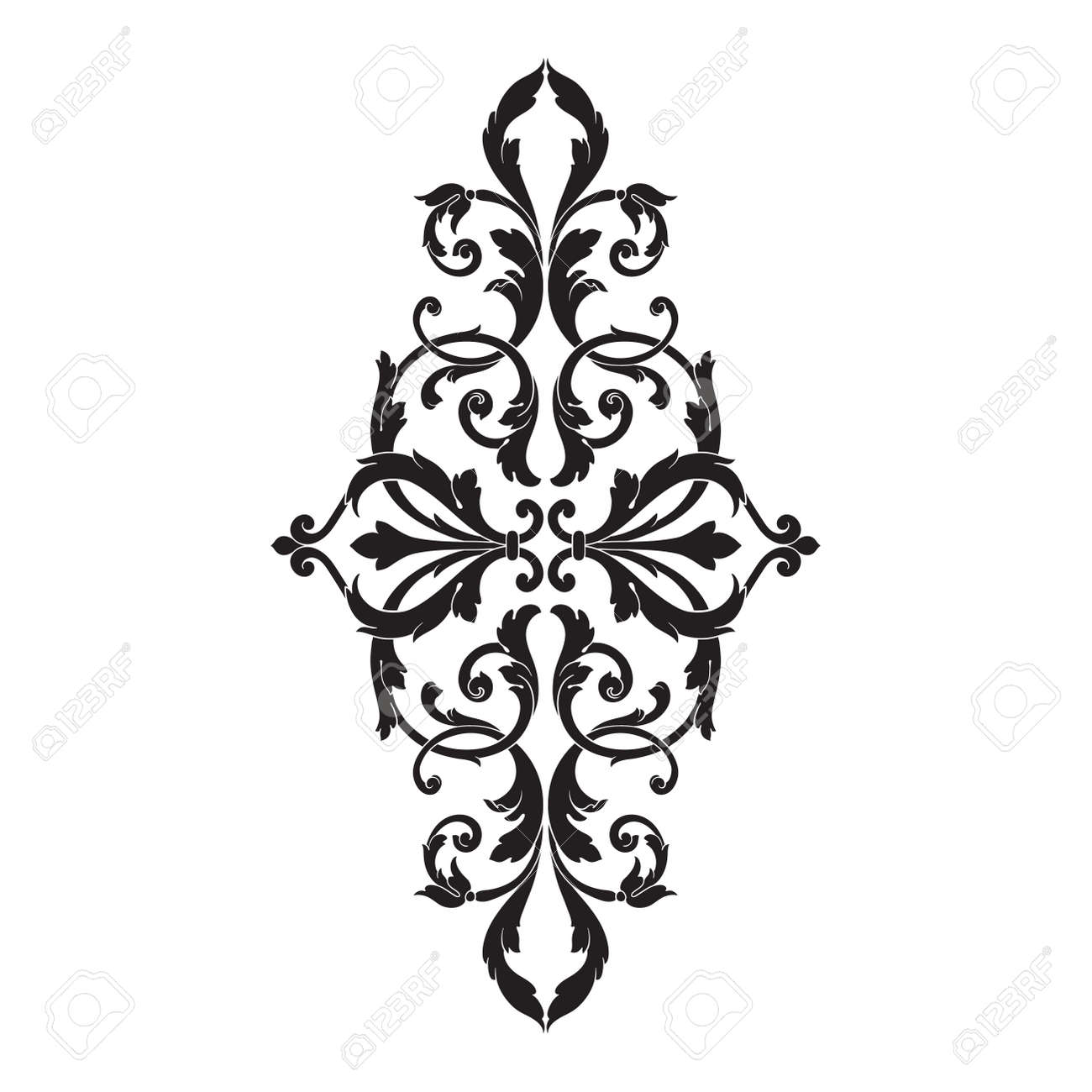 black scroll design lara