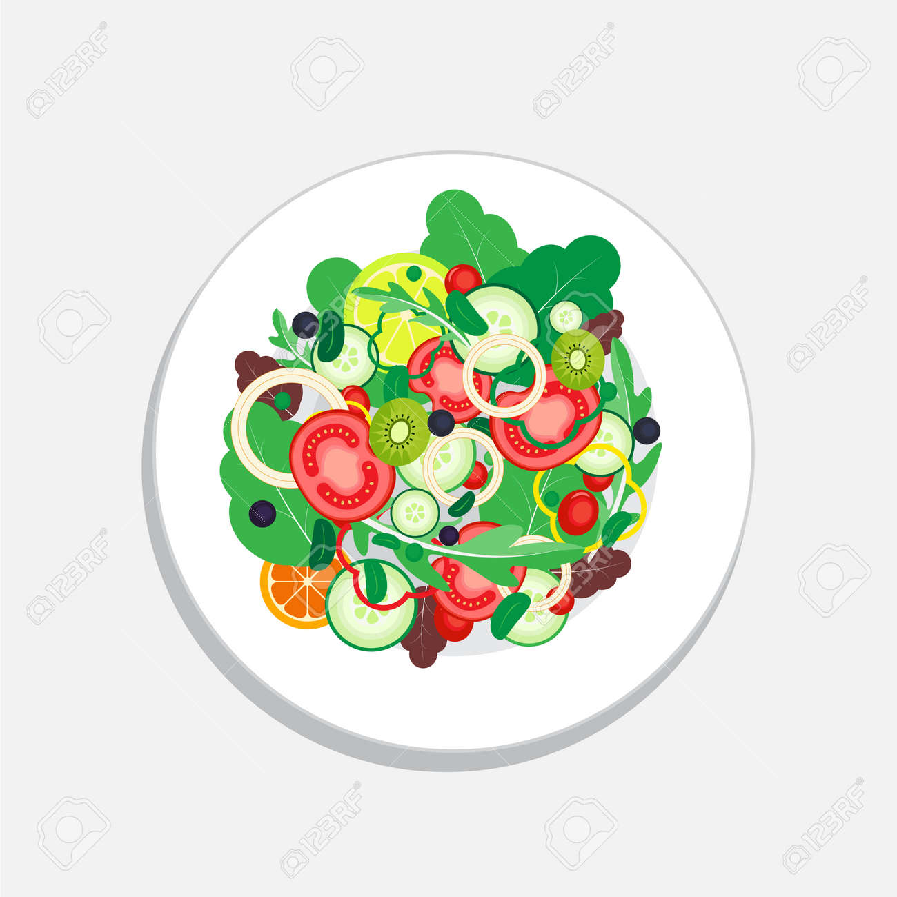 サラダと野菜 トマト 玉ねぎ レモン オレンジ グレープ キュウリと健康食品 サラダ有機ベクトル食品イラスト のイラスト素材 ベクタ Image サラダと野菜 トマト 玉ねぎ レモン オレンジ グレープ キュウリと健康食品 サラダ有機ベクトル食品イラスト のイラスト素材 ベクタ Image
