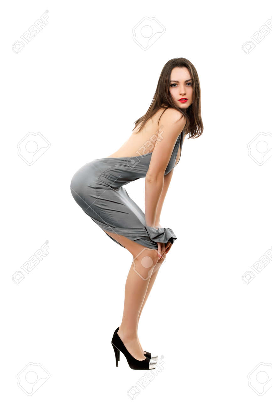 chaussures avec robe grise