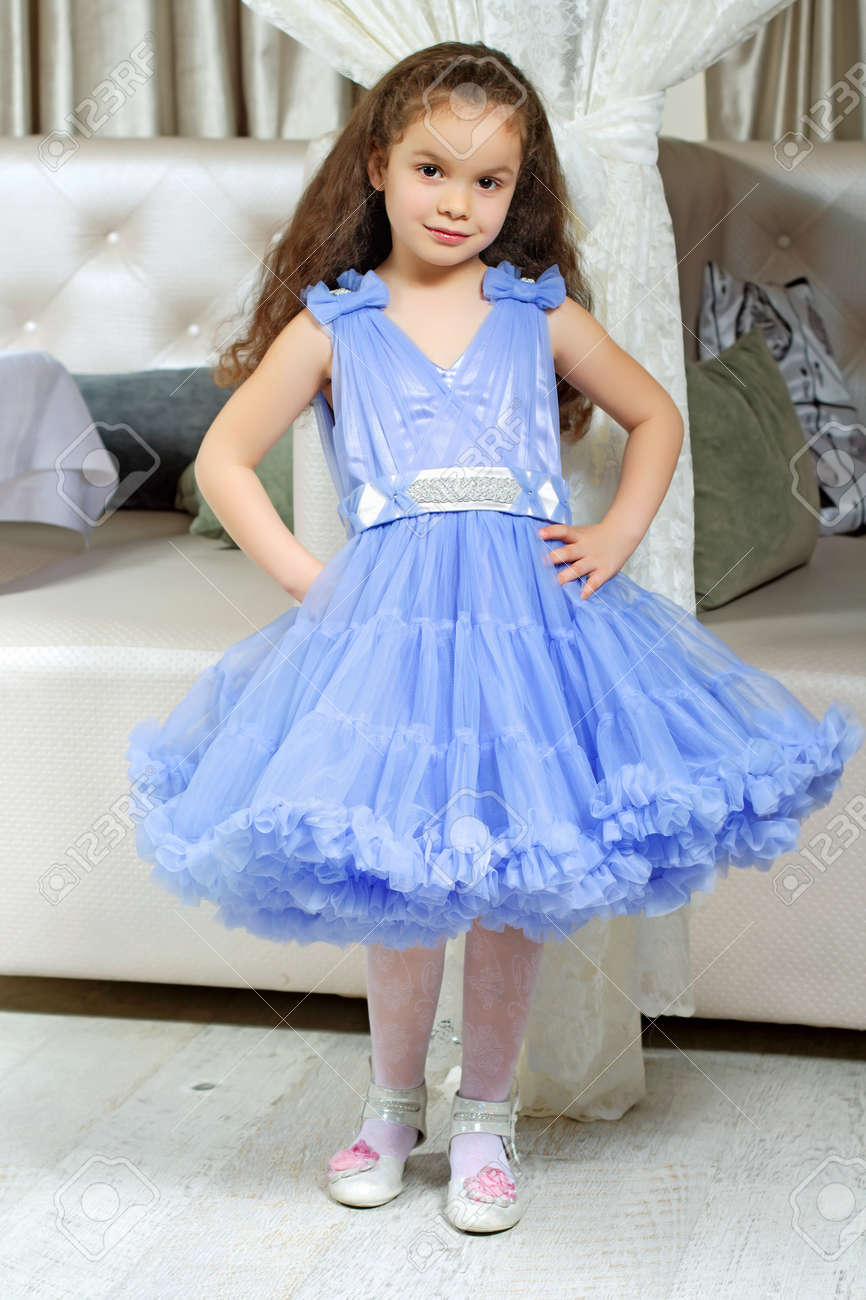 little girl blue dress