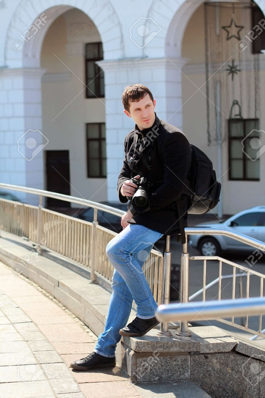 blue jeans black coat