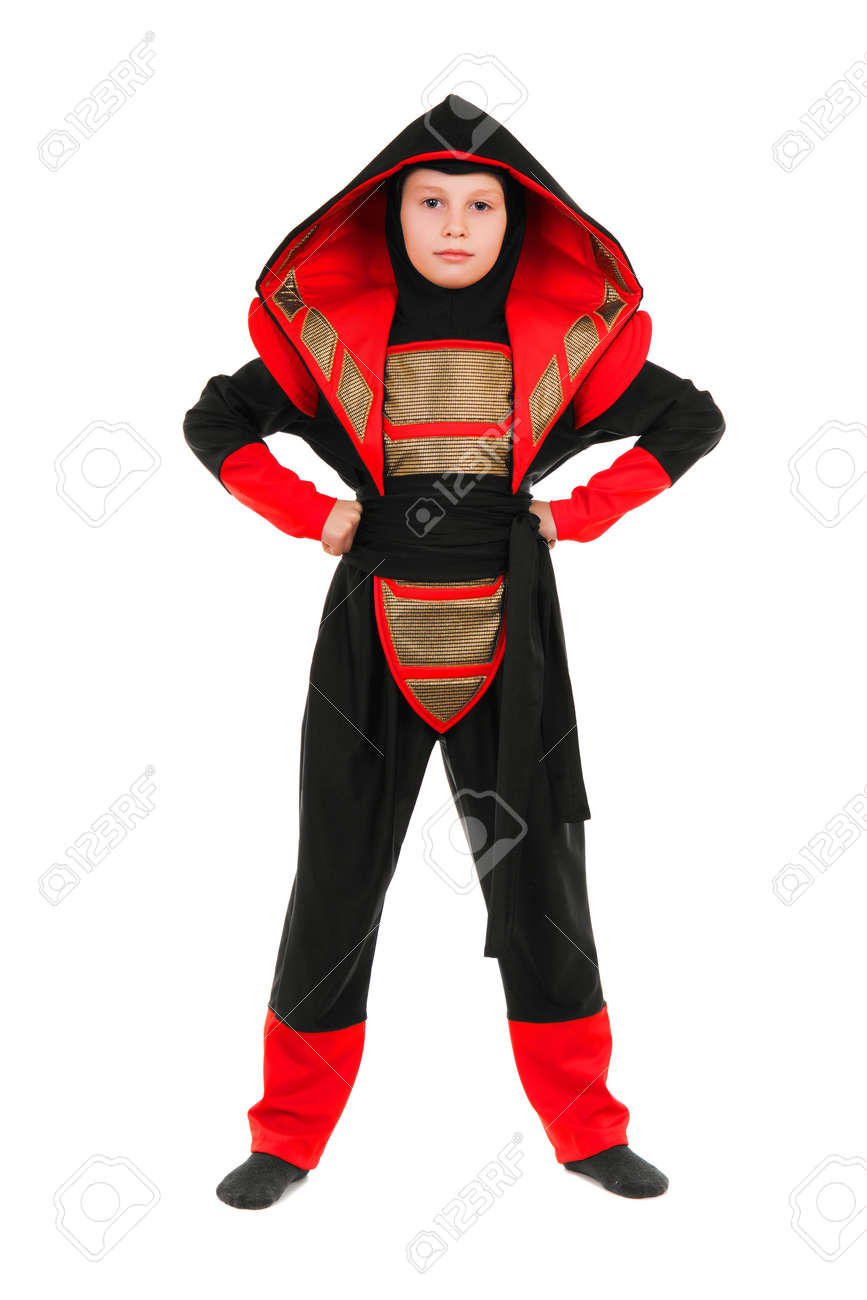 red and black ninja costume