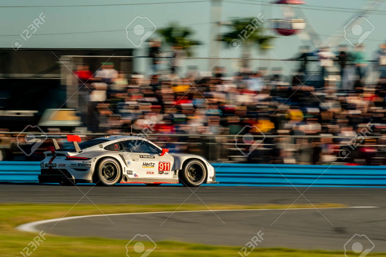 The Porsche Gt Team Porsche 911 Rsr 19 Car Race For The Rolex Stock Photo Picture And Royalty Free Image Image