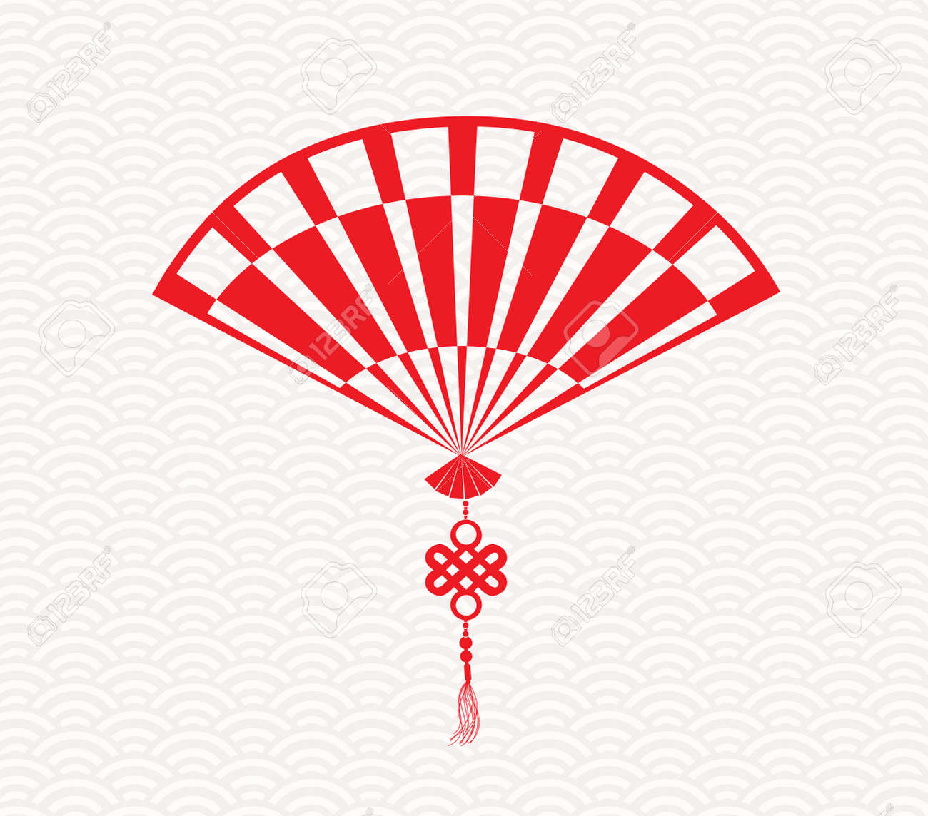 中国の扇子を意味しますのイラスト素材 ベクタ Image