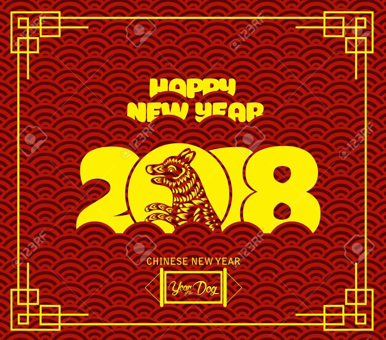 chinese new year patterns vector