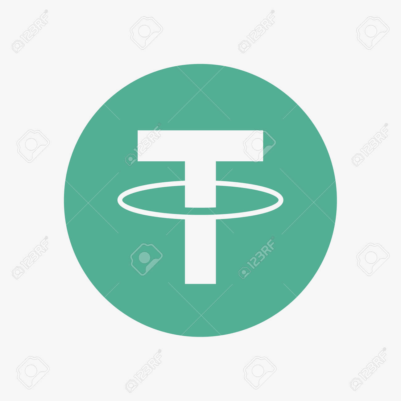 テザーシンボル。ベクトルアイコン。 USDTロゴ。暗号のイラスト素材・ベクター Image 180536399