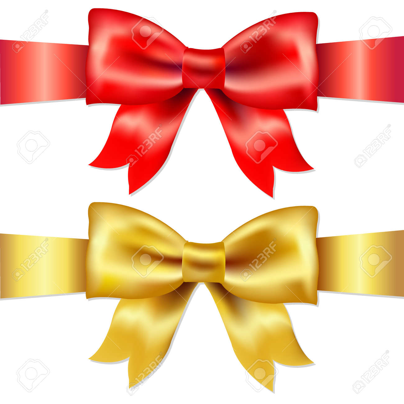 2 ribbons red and