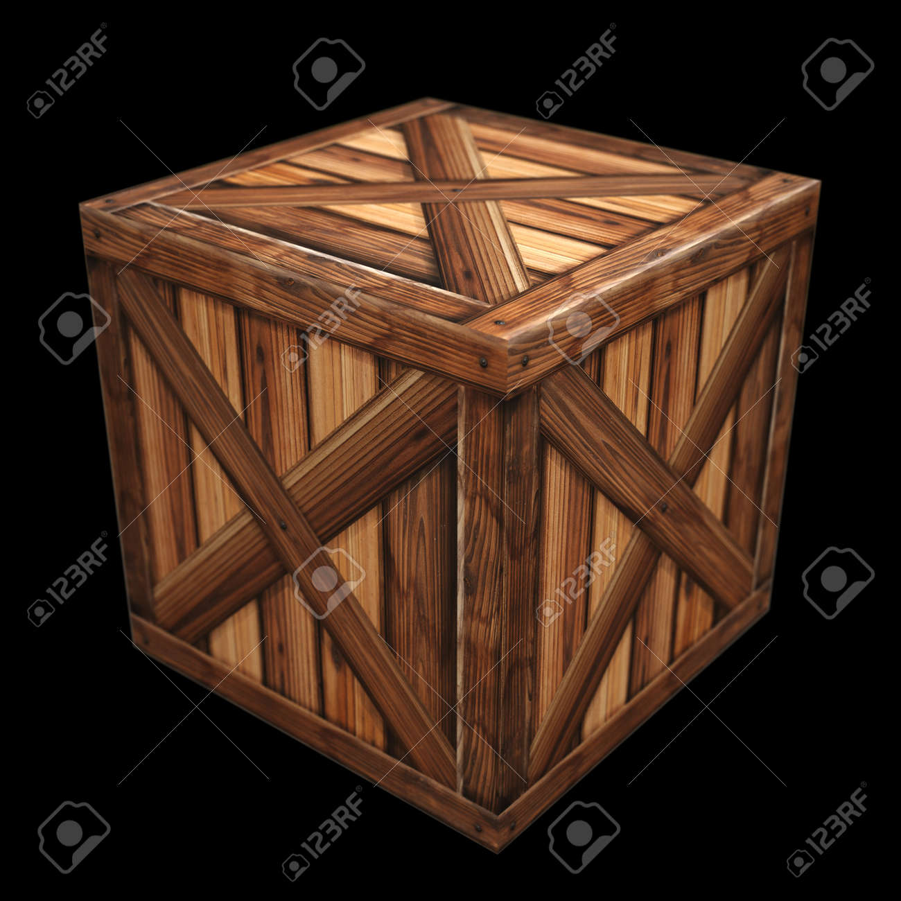Wooden Box. 3d Render High Resolution Stock Photo, Picture and Royalty Free  Image. Image 30554237., image size:1300x1300