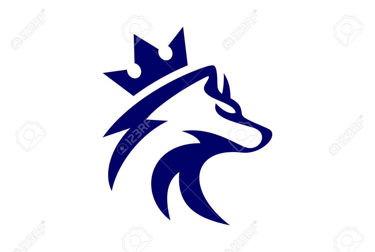 king wolf logo vector icon royalty free cliparts vectors and stock