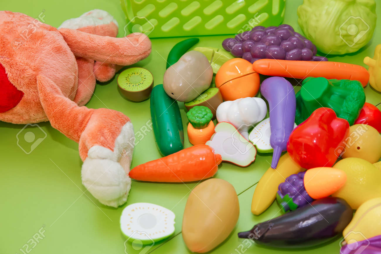 plastic vegetables toys