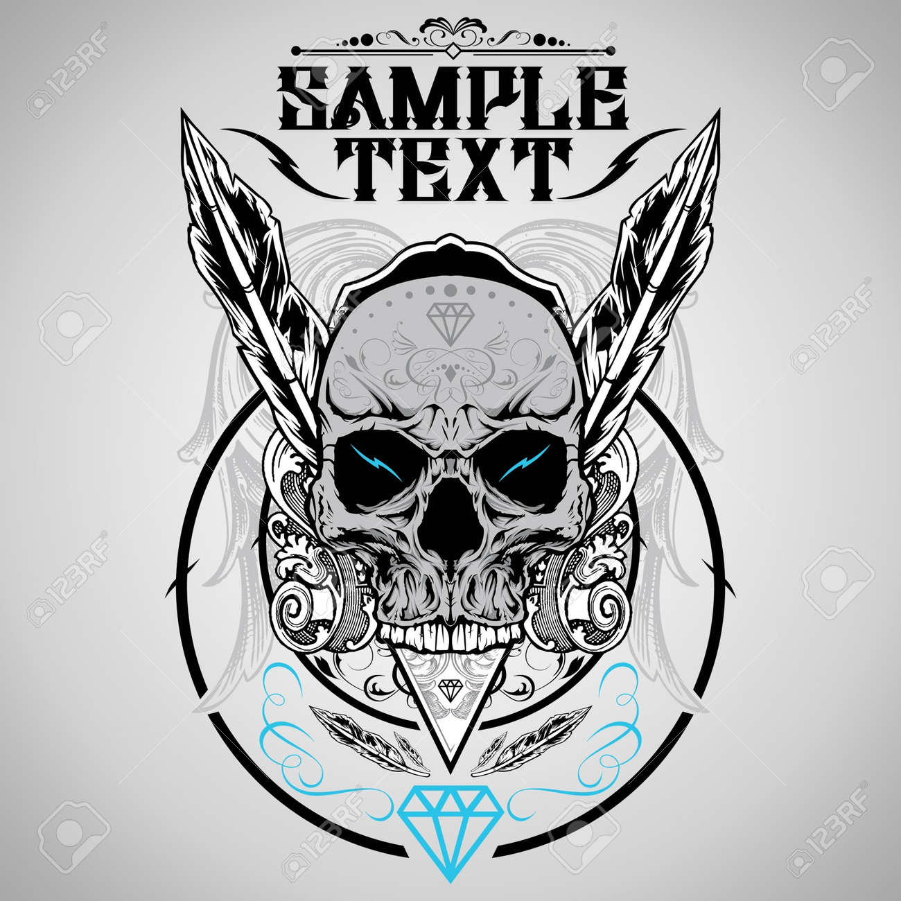 free skull vector