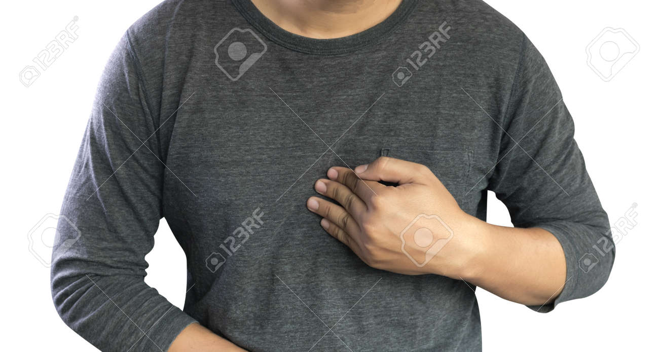 MAN with symptomatic acid reflux , suffering from acid reflux at park - 71559395 MAN with symptomatic acid reflux , suffering from acid reflux at park - 71559395