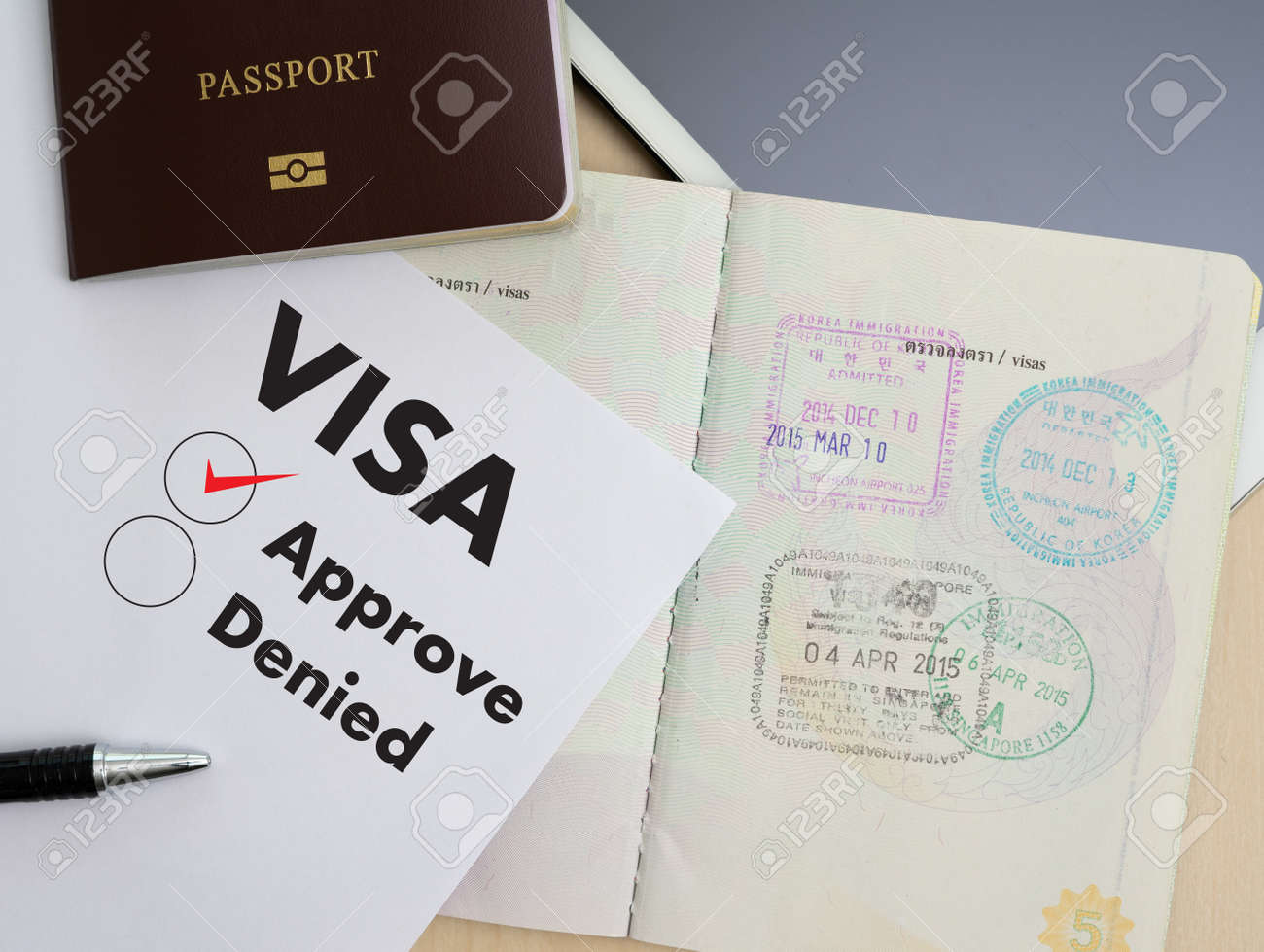 visa application form to travel immigration a document money stock