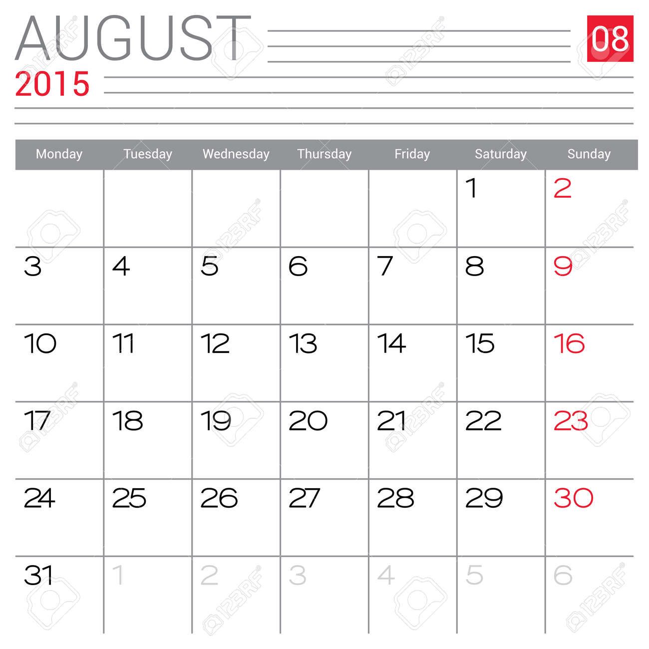 august 2015 calendar vector design template simple blank calendar blank calendar template 2015