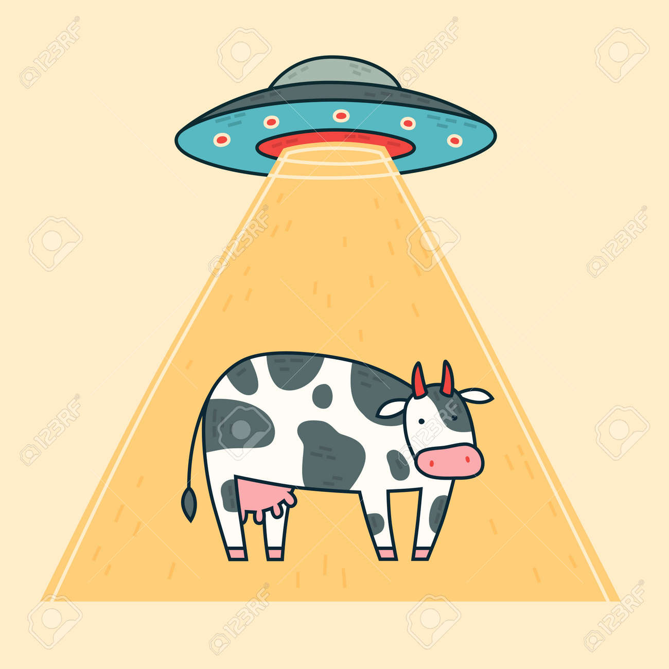 Spaceship, Cow, Abduction Ufo. Vector Illustration Royalty Free SVG,  Cliparts, Vectors, and Stock Illustration. Image 148151479., image size:1300x1300