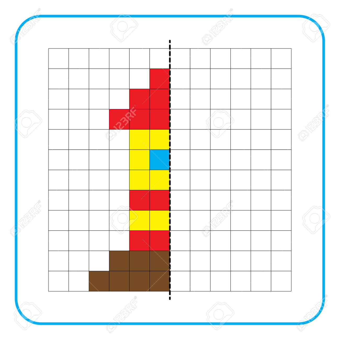 Completar a Imagem. Jogo Educacional Ilustração do Vetor