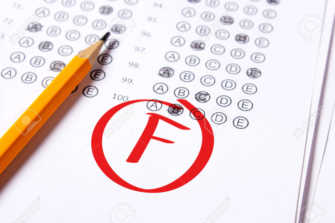 Bad Grade F Is Written With Red Pen On The Tests Stock Photo 110891535 Bad Grade F Is Written With Red Pen On The Tests Stock Photo 110891535