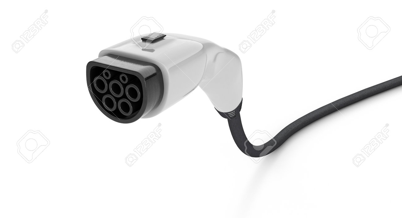 Charging plug for electric vehicles. isolated on white background. 3d render - 170983105 Charging plug for electric vehicles. isolated on white background. 3d render - 170983105