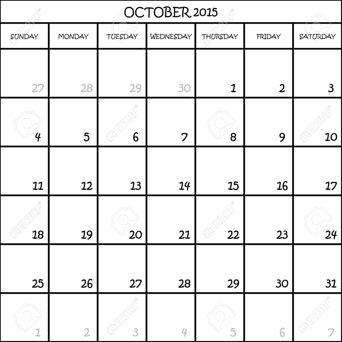 free october 2015 calendars
