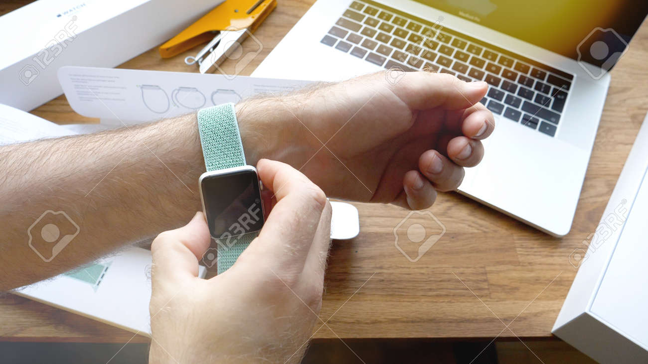 marine green apple watch band