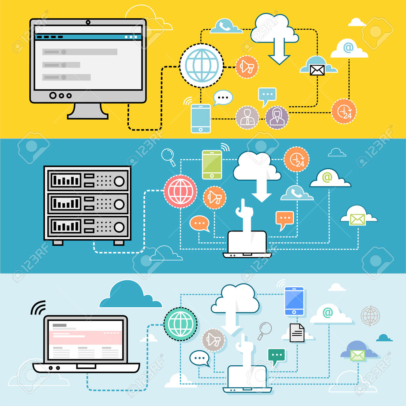 Design Concepts For Data Architecture Big Technology Database Royalty Free Cliparts Vectors And Stock Illustration Image
