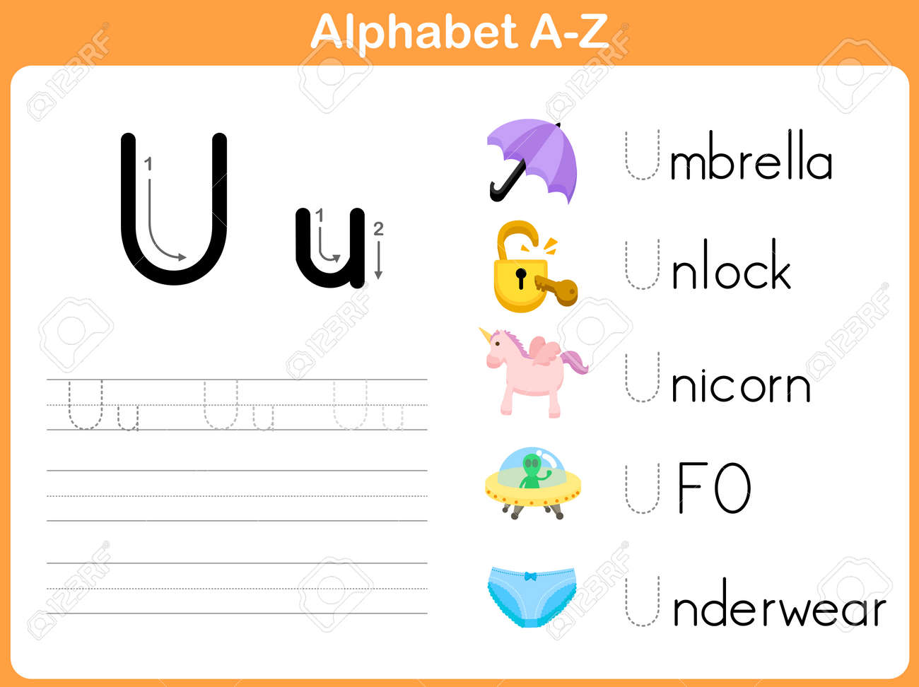 Worksheets Alphabet Tracing A Z alphabet tracing worksheet writing a z royalty free cliparts stock vector 31984933