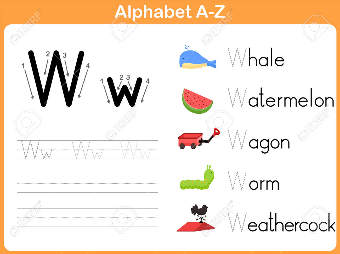 Worksheets Alphabet Tracing A Z alphabet tracing worksheet writing a z royalty free cliparts stock vector 31984934