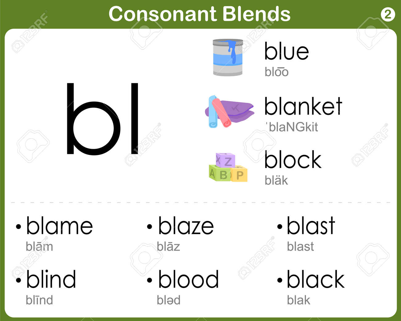 worksheet Consonant Blend Worksheets consonant blends worksheet for kids royalty free cliparts vectors stock vector 36646107