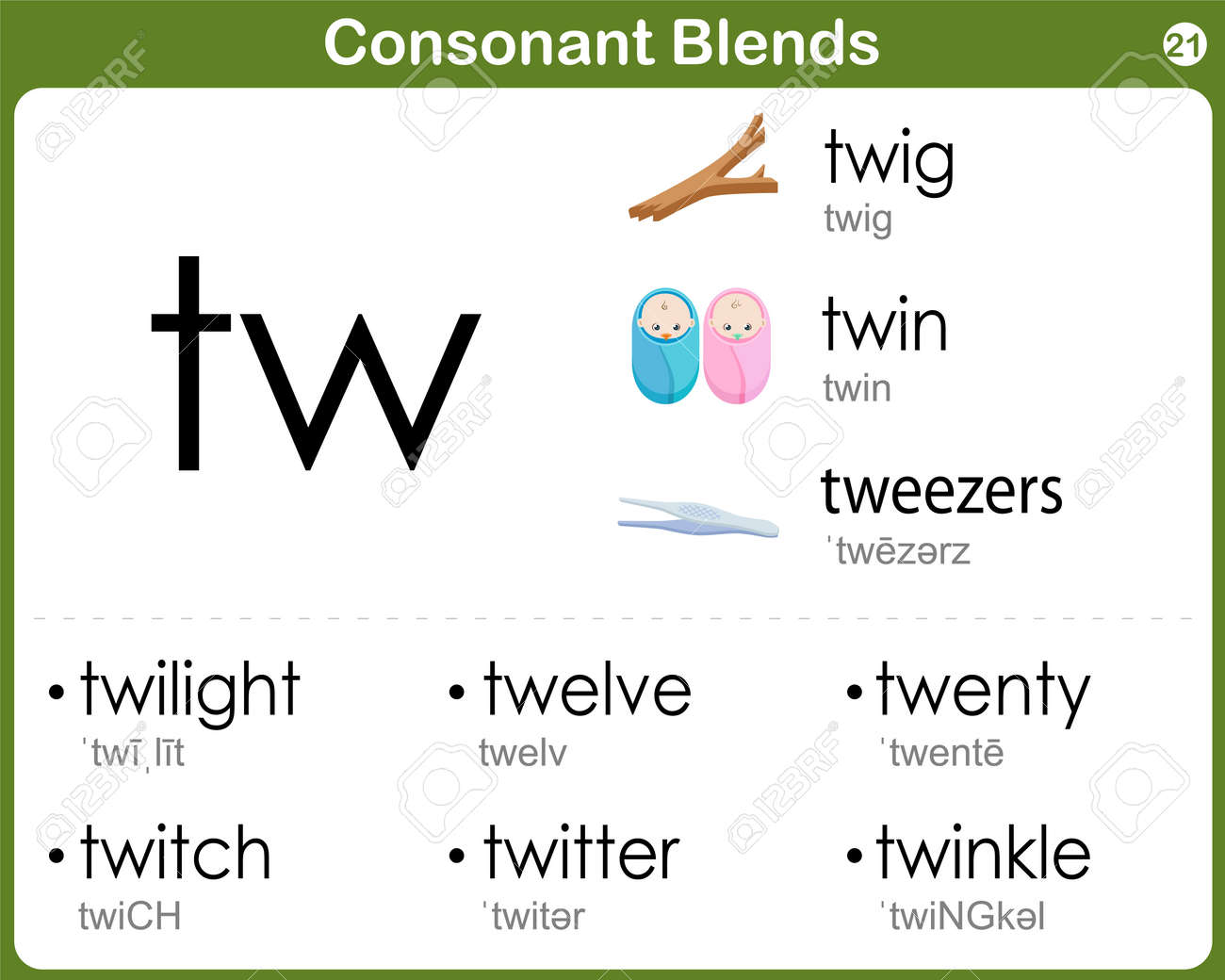 Worksheet Consonant Blends With Short Vowels consonant blends worksheet for kids royalty free cliparts vectors stock vector 36646109