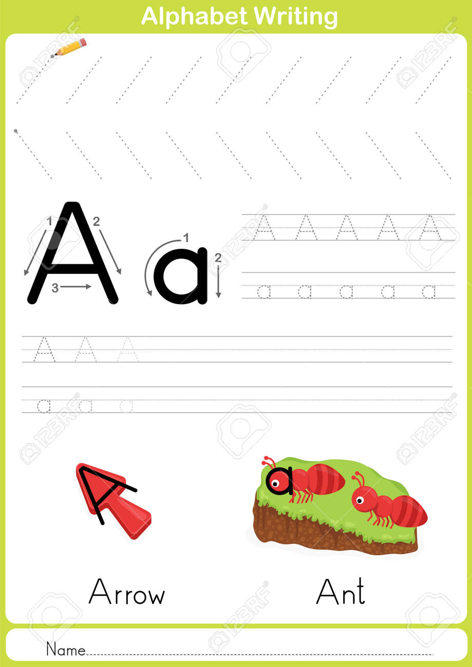 alphabet writing paper