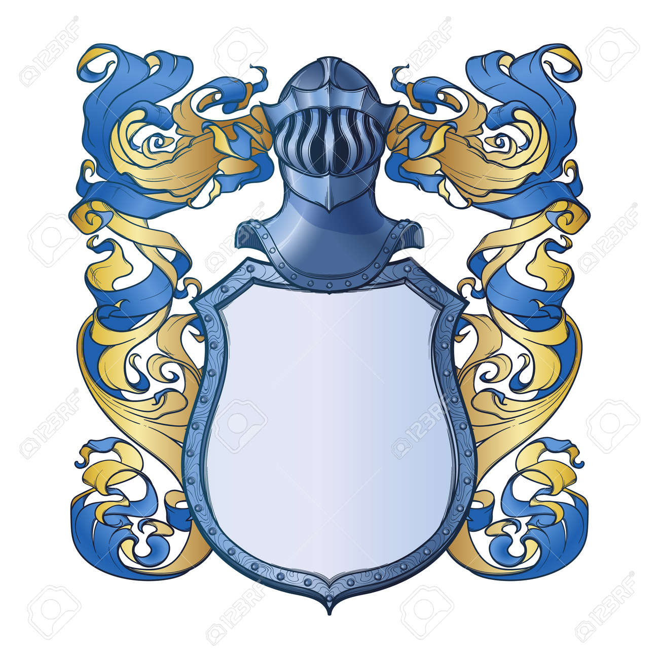 blank coat of arms shield template