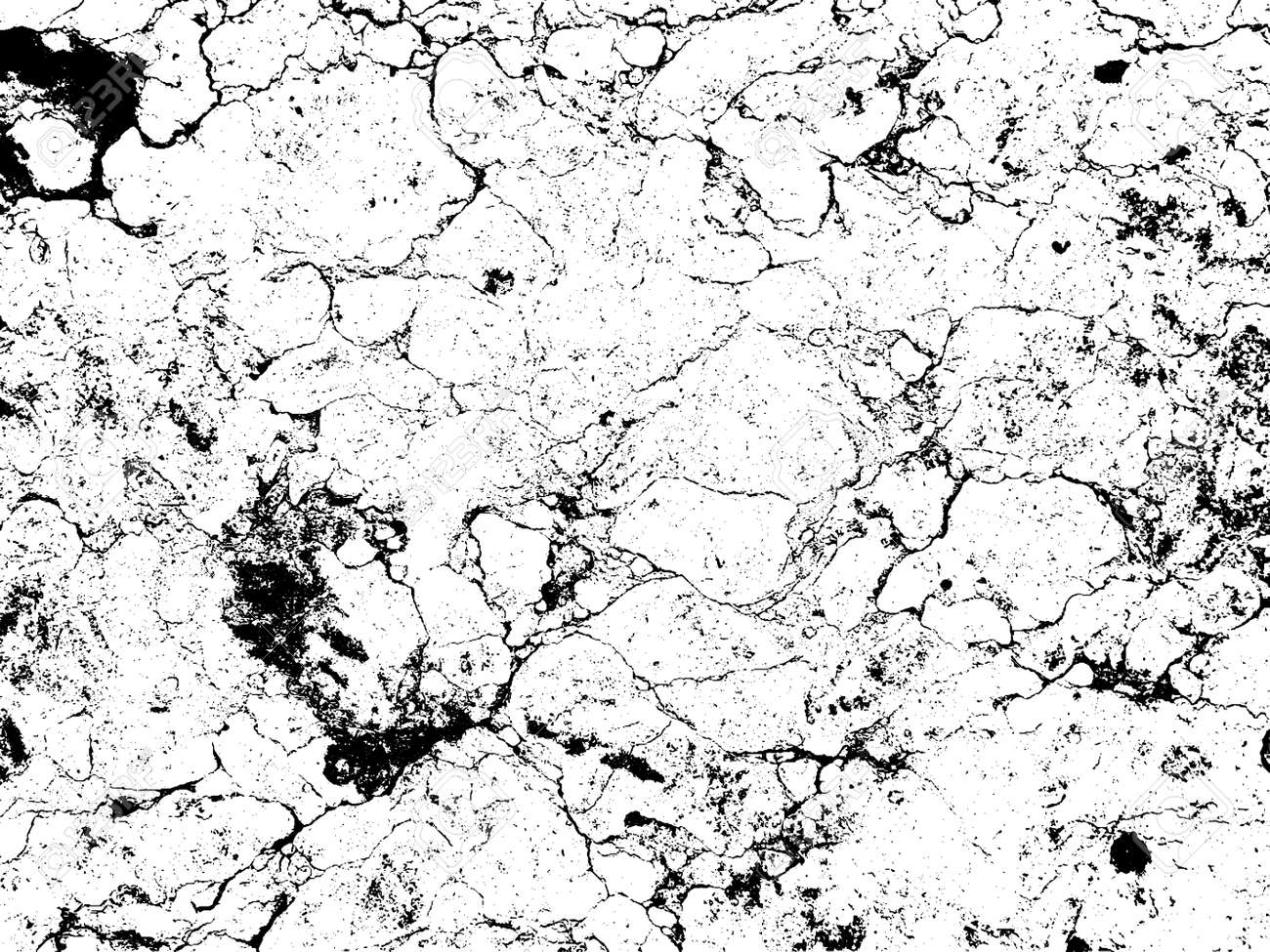 ひび割れテクスチャ オーバーレイ 乾燥した割れた地面のテクスチャです コンクリートの壁のテクスチャを割った グランジの白と黒の背景を抽象化します ベクトルの図 のイラスト素材 ベクタ Image