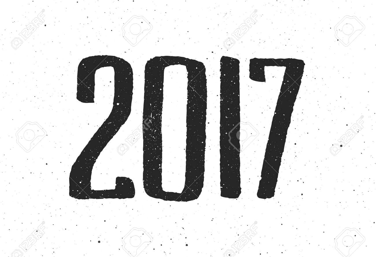 Greeting Card Design Template With Modern Typography For 2017 Greeting Card Design Template With Modern Typography For 2017