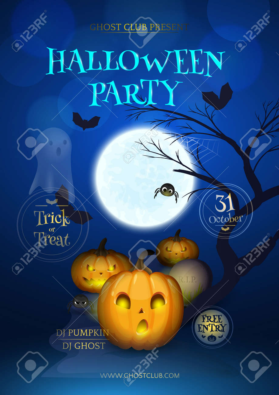 vector illustration for design flyers and posters for halloween flyers halloween