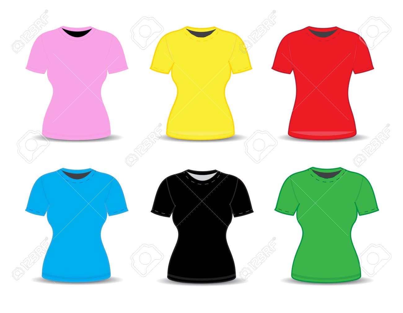 blank t shirt template vector illustration royalty free cliparts