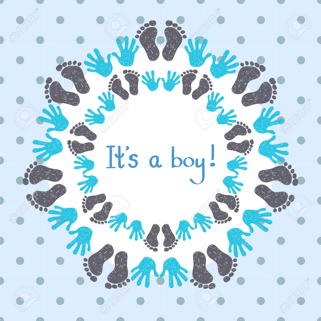 its a boy card template congratulation background royalty free