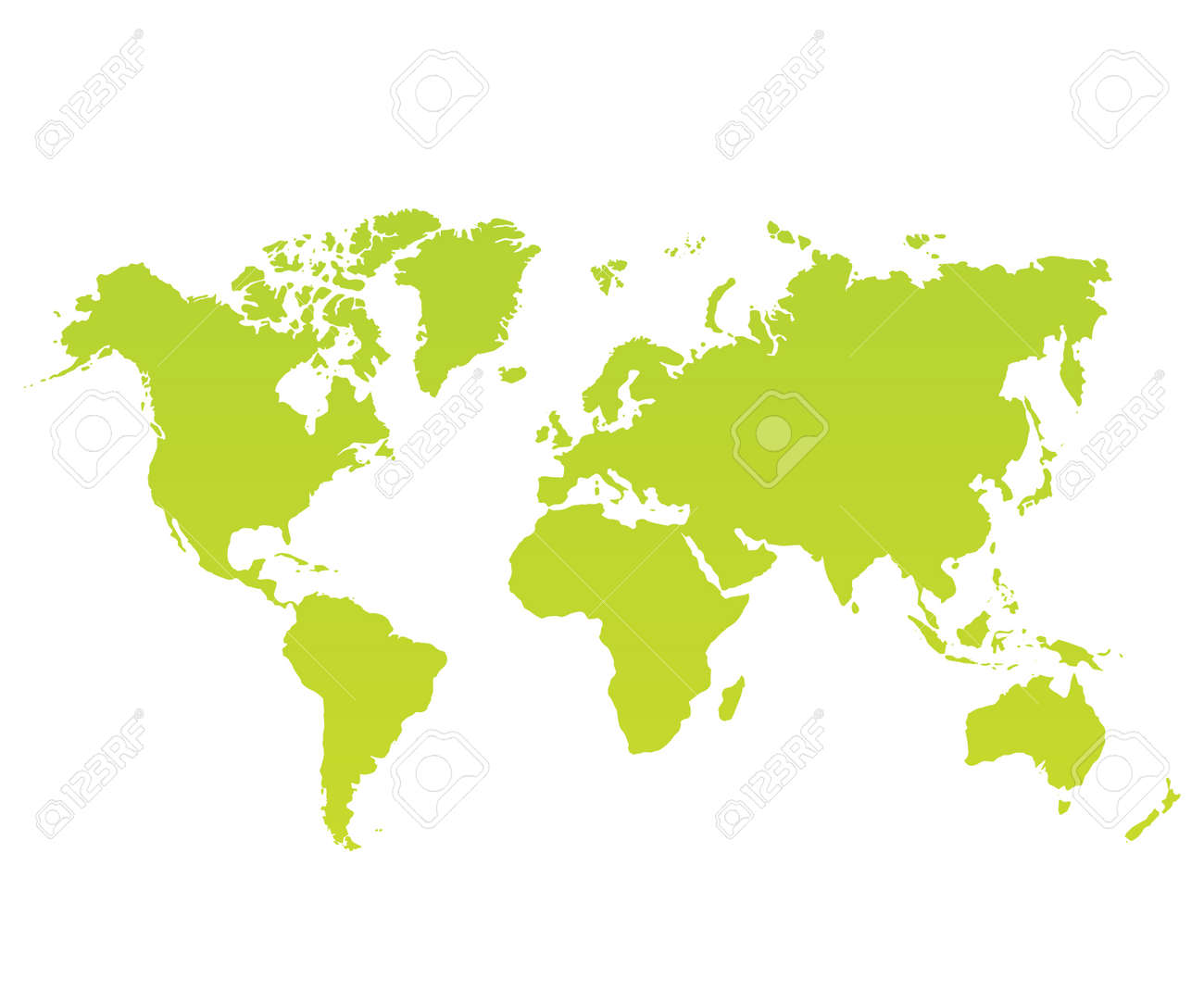 world map white background