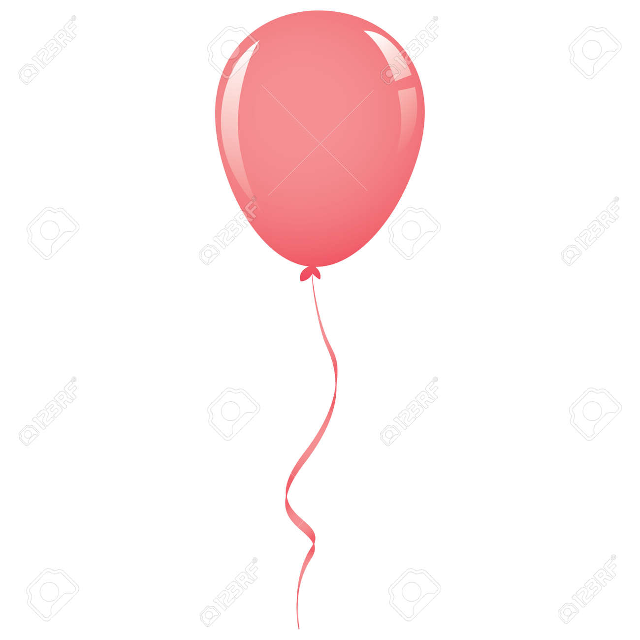 光のピンクの風船リボンのイラスト素材 ベクタ Image