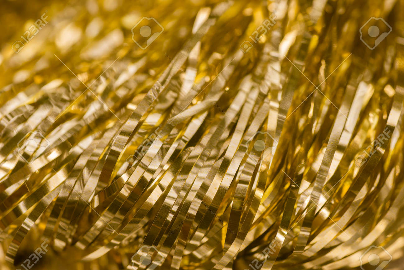 Gold Hair Tinsel Macro Selective Macro