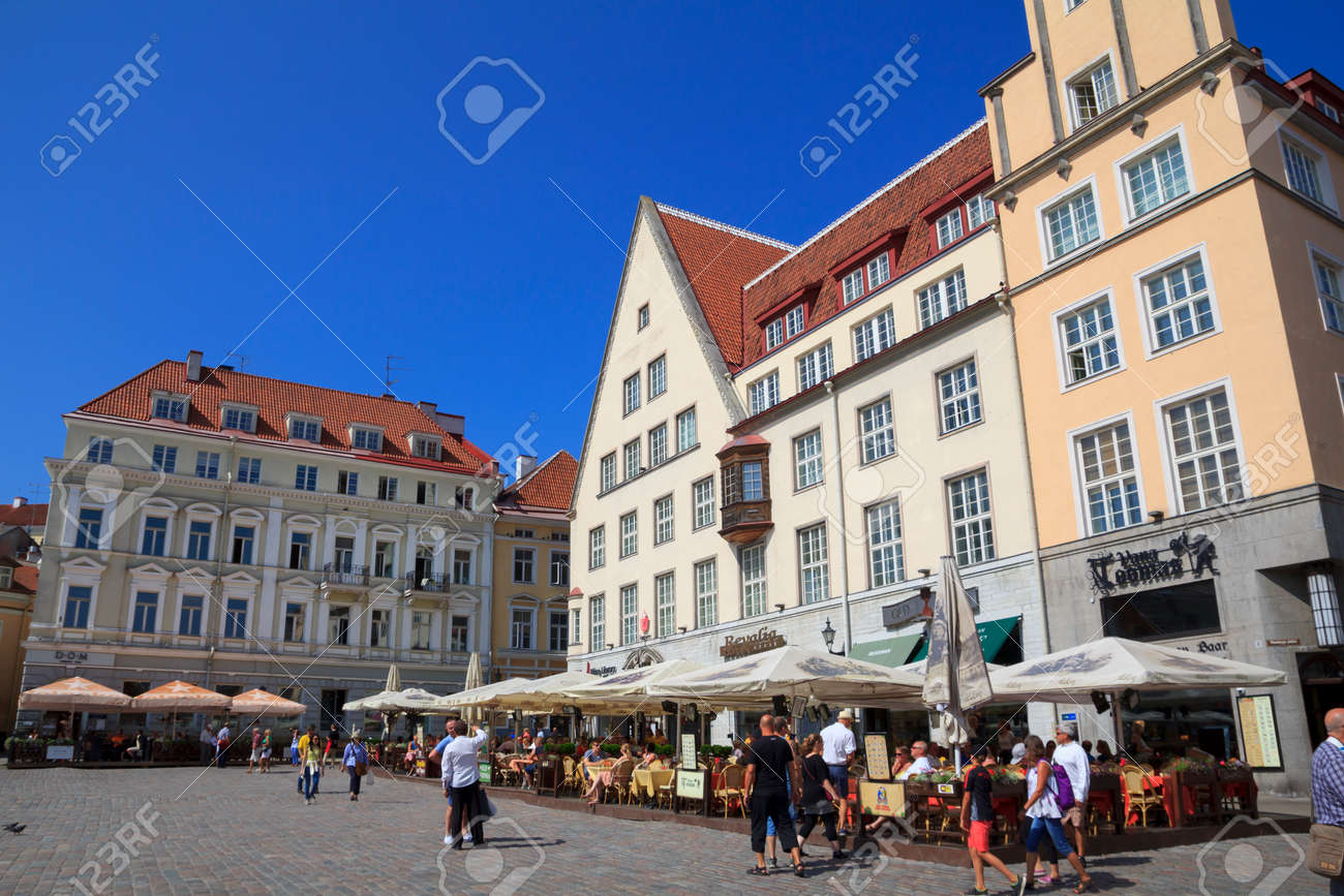 Tallinn Estonia July 26 2016 The Raekoja Plats A Town