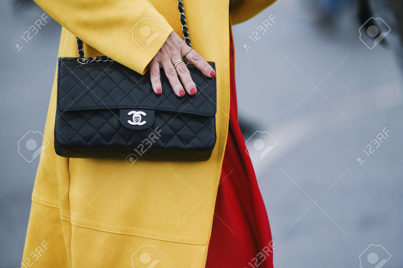 yellow chanel purse